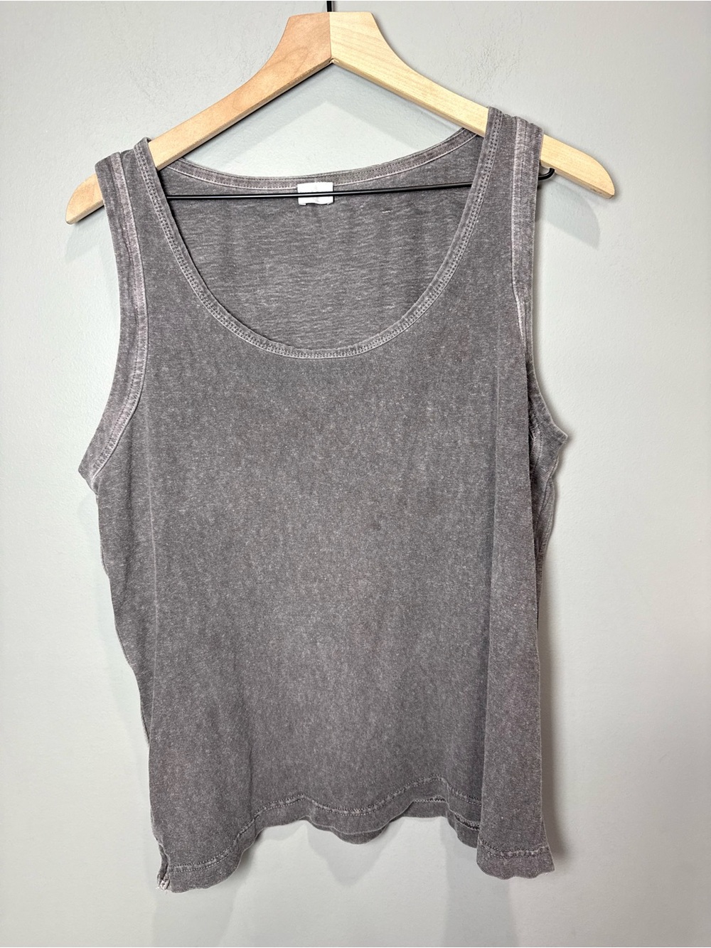 Poetry Hemp Organic Cotton Gray Tank Top Minimalist‎ Boho Size 12